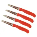 Produktbild: NEUSTANLO Schälmesser Set 4 Stück rostfreie Klinge ergonomischer Griff Rot