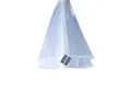 Produktbild: Bagnoxx Duschdichtung, L: 200 cm, (Duschdichtung Magnetdichtung für Duschtüren 200cm, 2-teilig, 1-St), Schließwinkel von 135 und 180 Grad, versetzt, PVC Duschlippe