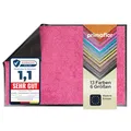 Produktbild: Primaflor Schmutzfangmatte CLEAN – Pink, 40x60 cm | Saugstarke, Schwer entflammbare Fußmatte | Rutschfester Türvorleger für Innen | Türmatte für Eingangsbereich | Sauberlaufmatte mit Gummirand