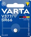 Produktbild: VARTA Batterien V377/SR66 Knopfzelle, 1 Stück, Silver Coin, 1,55V, kindersichere Verpackung, für elektronische Kleingeräte - Uhren, Autoschlüssel, Fernbedienungen, Waagen, Made in Germany