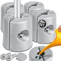 Produktbild: KESSER® Pavillonstandfüße 4er Set Pavillon Standfuß mit Wasser/Sand befüllbar 22 x 22 x 25cm HDPE Gewichte zur Stabilisation für Pavillons Gartenzelte Festzelte Standsicherung Stabil, Hellgrau