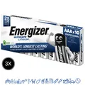 Produktbild: 30 x Energizer Ultimate AAA Micro Lithium FR03 L92 1,5V im Karton / Folie