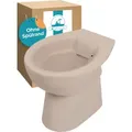 Produktbild: Calmwaters Stand Wc Spülrandlos In Beige-bahamabeige, Tiefspüler Mit Abgang Waagerecht, Hygienische Toilette Ohne Spülrand, Bodenstehendes Wc Aus Sanitärkeramik In Beige, 39 Cm Höhe, 07ab6143