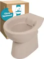 Produktbild: Calmwaters Stand WC spülrandlos in Beige-Bahamabeige, Tiefspüler mit Abgang waagerecht, hygienische Toilette ohne Spülrand, bodenstehendes WC aus Sanitärkeramik in Beige, 39 cm Höhe, 07AB6143