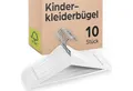 Produktbild: Praknu Kleiderbügel Kinderkleiderbügel Holz - 10 stück - Natur FSC® Buchenholz, (Sets, 10-tlg), Kinderbügel - Perfekte Ordnung für Kinderkleidung von Kleinkindern