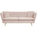 Produktbild: Sofa 3-Sitzer FREDERICA Samtstoff Rosa