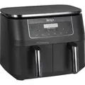 Produktbild: Dual Zone Heißluftfritteuse DZ300EU grau/silber, 2.470 Watt, 2 Körbe je 3,8 Liter