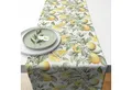 Produktbild: Ambiente Luxury Paper Products Tischläufer, Tischläufer Baumwolle 40cm x 1,5m mit Zitronen Muster Gelb / Grün