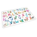 Produktbild: stabiles Vinyl Tischset mit Lerneffekt für Kinder Platzdeckchen Platzset abwaschbar reißfest farbecht (Tier ABC)
