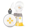 Produktbild: MEDELA Handmilchpumpe Swing Maxi, 12-tlg., 1x Elektrische Doppel-Milchpumpe, für beidseitiges Abpumpen mit 150 ml Flaschen für zuhause & unterwegs