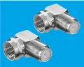 Produktbild: 2 x F-Winkeladapter Sat F-Kabel Kupplung Adapter Verbinder Winkel