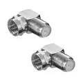 Produktbild: 2x Sat F-Stecker gewinkelt F-Winkelstecker Winkeladapter F-Adapter F-Buchse TV