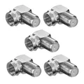 Produktbild: 5x Sat F-Stecker gewinkelt F-Winkelstecker Winkeladapter F-Adapter F-Buchse TV