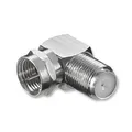 Produktbild: F-Stecker F-Kupplung 90° Winkel Verbinder WE 1166 Push-On-Stecker SAT-Adapter