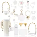 Produktbild: LUOJINYI 15 Stück Stanley Cup Zubehör, Stanley Cup Accessories for Stanley Cup 800 ml - 1100 ml, Stanley Cup Accessory Set, Stanley Quencher Zubehör, Stanley Cup Zubehör Weiß(Becher nicht enthalten)