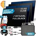 Produktbild: SUNNIVA® Balkonkraftwerk 2000W/800W Solaranlage MARSTEK BIFAZIAL FULLBLACK