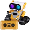 Produktbild: Playtastic Roboter: Kinder-Spielzeugroboter, ferngesteuert und wiederaufladbar, gelb (Spielzeug Roboter ferngesteuert, Robuster Spielzeugroboter, RC)