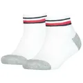 Produktbild: TOMMY HILFIGER Kinder Quarter-Socken im Pack - ICONIC SPORTS, Frottee-Sohle Weiß 31-34 6er Pack (3x2P)