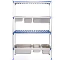 Produktbild: Küchenregal aus Aluminium für GN1/1-Behälter, Breite 112 cm