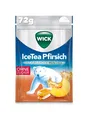 Produktbild: WICK IceTea Pfirsich Hustenbonbons mit kühlendem Menthol und Mate-Extrakt, ohne Zucker - 1er Pack (1 x 72 g)