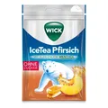 Produktbild: WICK IceTea Pfirsich Hustenbonbons zuckerfrei, 72 g, PZN 18165670
