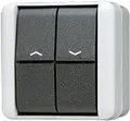 Produktbild: JUNG Wipp-Jalousieschalter 839VW WG800 IP44 Taster 1pol. 839VW (839VW)