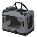 Produktbild: Hundetransportbox Hundebox faltbar Autotransportbox M Dunkelgrau B-WARE