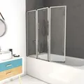 Produktbild: Aurlane Badewannenaufsatz Triple Chrom 143 cm x 125 cm 3-teilig