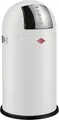 Produktbild: WESCO Mülleimer Pushboy 175831-74 | Abfallsammler 50l | Edelstahlklappe | Metall-Einsatz | pulverbeschichtet | weiß matt