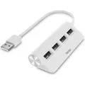 Produktbild: USB-Hub, 4 Ports, USB 2.0, 480 Mbit/s, Weiß (00200120) - Weiß