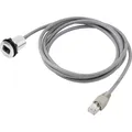 Produktbild: Tru Components RJ45-Einbaubuchse Buchse, Einbau, Stecker, gerade Pole: 8P8C RJ45-01-BK Schwarz RJ45-01-BK 1 St. (RJ45-01-BK)