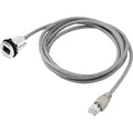 Produktbild: TRU Components RJ45-01-BK RJ45-Einbaubuchse 1408771 Buchse, Einbau, Stecker, gerade Polzahl Sensoren 8P8C Schwarz 1 St.