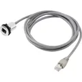 Produktbild: TRU COMPONENTS RJ45-01-BK RJ45-Einbaubuchse 1408771 Buchse, Einbau, Stecker,