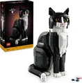 Produktbild: LEGO Ideas Schwarz-weiße Katze, Geschenk für erwachsene Tierfreunde, Wohn-Deko zum Sammeln 21349