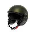 Produktbild: MOMO Design - FGTR EVO E2206, Jet-Helm mit Sonnenblende, offener Helm für Motorräder und Motorroller, für Männer und Frauen, Matt Green/Black, XL
