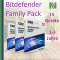 Produktbild: Bitdefender Family Pack 2025 15 PC Geräte 1 2 3 Jahre