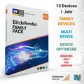 Produktbild: Bitdefender Family Pack 2025 15 PC Geräte Android Mac 1 Jahr VPN