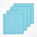 Produktbild: HOMESCAPES Stoffservietten aus Baumwolle, 4er-Set, blau