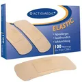 Produktbild: Actiomedic Pflaster Elastic, 100 Strips, elastisch, sensitiv, atmungsaktiv, 7,2 x 2,5cm