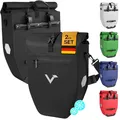 Produktbild: Valkental® Große & wasserdichte Gepäckträgertasche mit Kühlfunktion | Isolierende Fahrradtasche für Gepäckträger mit Reflektoren | Abschließbare Radtasche | Inkl. Umhängegurt