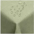 Produktbild: DecoHomeTextil Heimtextilmanufaktur Tischdecke Leinen Optik Tischdecke Tischtuch Abwaschbar Wasserabweisend grün Eckig 130 x 160 cm