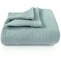 Produktbild: Babydecke Premium Musselin Babydecke 4-lagige Decke aus 100% Baumwolle, Laynenburg, Musselin Babydecke, Kuscheldecke oder Schlafdecke, Pucktuch, Spucktuch grün