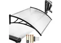 Produktbild: tectake Anbaudach Vordach transparent, wetterfest und UV-beständig, 120 x 93 cm, (Komplettset mit Montagematerial), in Bogenform für Haustier, Balkon und Garten
