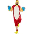 Produktbild: dressforfun tectake Kostüm Papagei für Sie und Ihn | Aus kuscheligem Plüschstoff | Vorne hat es einen praktischem Reißverschluss | inkl. Stulpen mit Klettverschluss (XL | Nr. 300877)