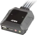 Produktbild: ATEN CS22DP - KVM-/Audio-/USB-Switch - 2 x KVM/Audio/USB