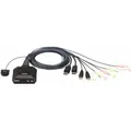 Produktbild: ATEN CS22DP Kabel KVM-Switch, 2-fach DisplayPort USB Audio mit Remote