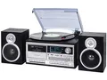 Produktbild: Trevi TT 1072 DAB, 33, 45 und 78 RPM Vinyl-Plattenspieler, Kabelloser Vinyl-Player, CD- und MP3-Player, USB und SD, 25W, DAB/DAB+ FM Digitalradio, Kopfhörerbuchse, Bassreflex-Lautsprecher, Schwarz