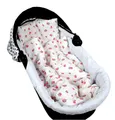 Produktbild: Babydecke BabyLux Babydecke Musselin Kinderwagendecke Kuscheldecke 75x60cm MPM, BabyLux, D2 Röschen MPM
