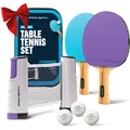 Produktbild: Tischtennisschläger Set - Mit Tischtennisnetz Für Jeden Tisch, Tischtennis bä...