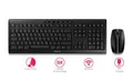 Produktbild: Funktastatur mit Maus CHERRY STREAM DESKTOP, extraleise QWERTZ-Tastatur, Maus mit 6 Tasten & Scrollrad, 1000-2400 dpi, bis 10 m, USB-Empfänger, schwarz 177977